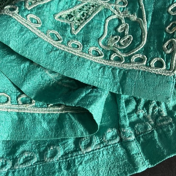 Sandy Starkman Vintage Raw Silk Embroidered Beaded Jacket - Picture 16 of 16